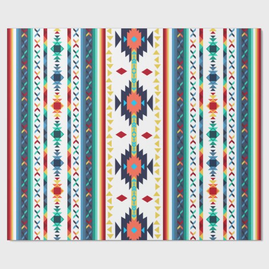 trendy, ethnisch geometrisch geschenkpapier (Flach)