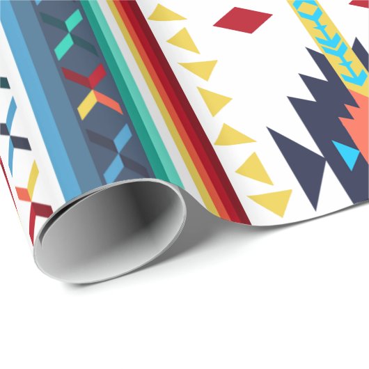 trendy, ethnisch geometrisch geschenkpapier (Rolleneckpunkt)