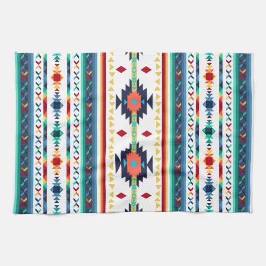 trendy, ethnisch geometrisch geschirrtuch (Horizontal)