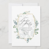 Trendy Eucalyptus Geometric Herbarium Garden Party Einladung (Vorderseite)