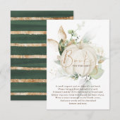 Trendy Eucalyptus Greenerenerie Pumpkin Books for  Begleitkarte (Vorne/Hinten)