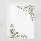 Trendy Eucalyptus Greenerenery Script Wedding Einladung (Rückseite)