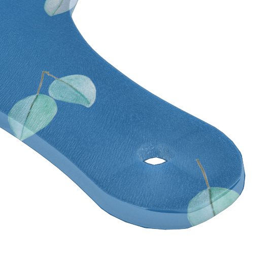 Trendy Eukalyptus-Blätter auf Französisch Blau Schneidebrett (Ecke)