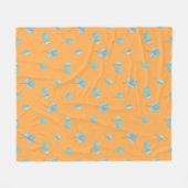 Trendy Eukalyptus Blätter auf Marigold Fleecedecke (Vorderseite (Horizontal))