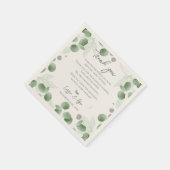 Trendy Eukalyptus Blätter Wedding Vielen Dank für Serviette (Ecke)