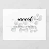Trendy Eukalyptus Wedding Reserviert Seating Sign