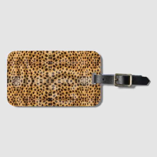 Trendy Exotic Cheetah Fur Muster Animal Print Gepäckanhänger (Vorderseite (Horizontal))