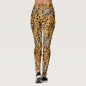Trendy Exotic Cheetah Fur Muster Animal Print Leggings (Rückseite)