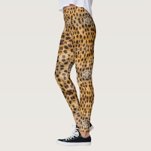 Trendy Exotic Cheetah Fur Muster Animal Print Leggings (Links)