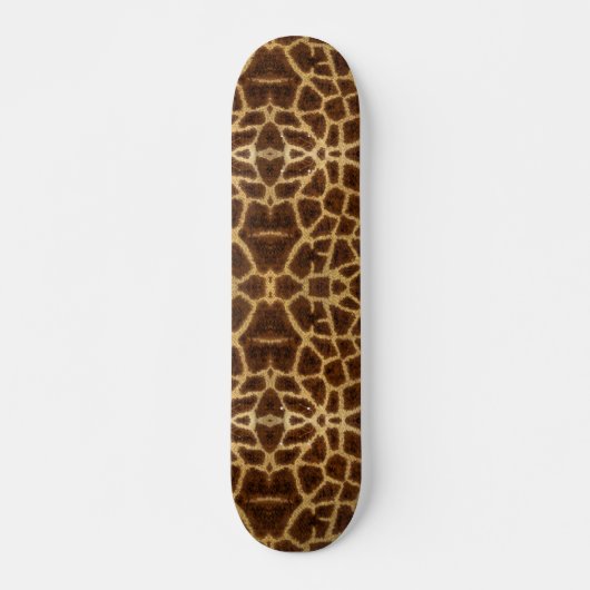 Trendy Exotic Giraffe Fur Muster Animal Print Skateboard (Vorne)