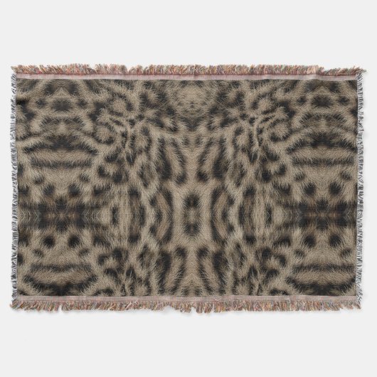 Trendy Exotic Snow Leopard Muster Tierdruck Decke (Vorderseite)