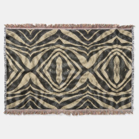 Trendy Exotic Zebra Fur Muster Animal Print Decke (Vorderseite)