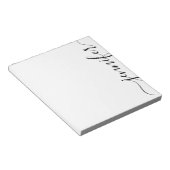 Trendy Extravaganter Skriptname, Personalisiert Sc Notizblock (angewinkelt)