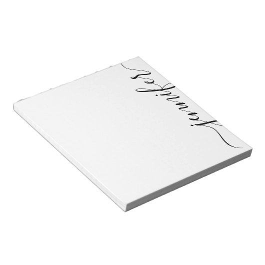 Trendy Extravaganter Skriptname, Personalisiert Sc Notizblock (angewinkelt)