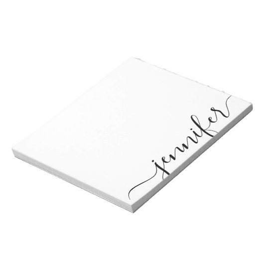 Trendy Extravaganter Skriptname, Personalisiert Sc Notizblock (Rotiert)