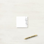 Trendy Extravaganter Skriptname, Personalisiert Sc Post-it Klebezettel (Auf Schreibtisch)