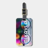 Trendy Eyeglasses und Blume Gepäckanhänger (Vorderseite vertikal)