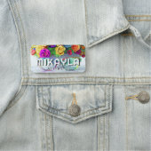 Trendy Eyeglasses und Blume Namensschild (Beispiel)