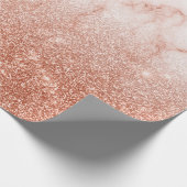 Trendy Fading Ombre Glitzer Rose Gold Marbor Geschenkpapier (Ecke)