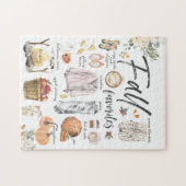 Trendy Fall Favoriten| Aquarellbilder Puzzle (Horizontal)