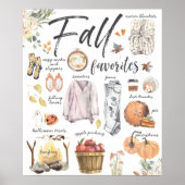 Trendy Fall Favorites | Aquarellbilder Poster (Vorne)