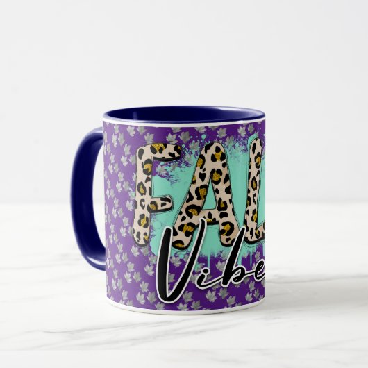 Trendy Fall Lila Tiger Tasse (Vorderseite Links)