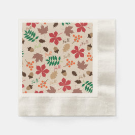 Trendy Fall Multicolor Red Green Brown Orange Serviette