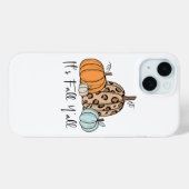Trendy Fall Pumpkin | Zitat "It's Fall Y'all" Case-Mate iPhone Hülle (Rückseite (Horizontal))