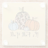 Trendy Fall Pumpkin | Zitat "It's Fall Y'all" Glasuntersetzer (Rückseite)