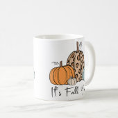 Trendy Fall Pumpkin | Zitat "It's Fall Y'all" Kaffeetasse (VorderseiteRechts)