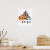 Trendy Fall Pumpkin | Zitat "It's Fall Y'all" Poster (Küche)