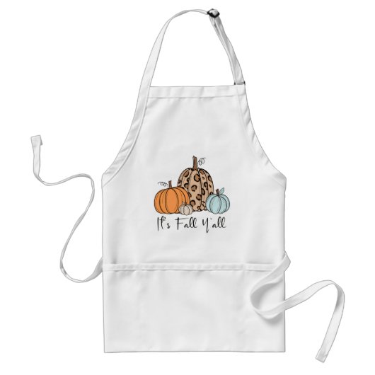 Trendy Fall Pumpkin | Zitat "It's Fall Y'all" Schürze (Vorne)