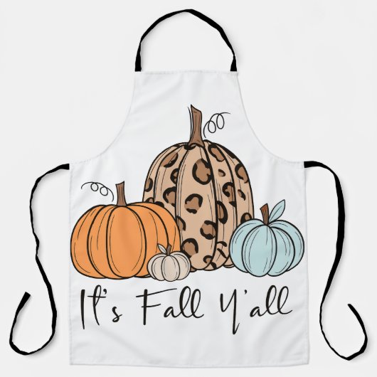 Trendy Fall Pumpkin | Zitat "It's Fall Y'all" Schürze (Vorderseite)