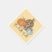 Trendy Fall Pumpkin | Zitat "It's Fall Y'all" Serviette (Ecke)
