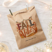 Trendy Fall Vibes Kariert und Leopard Print Herbst Geschenktütchen (Ausgeschnitten)