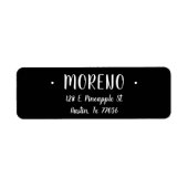 Trendy | Familie | Schwarz | RÜCKSENDEADRESSE (Vorne)