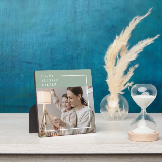 Trendy Family Foto | Grünes Glück gesegnete Ostern Fotoplatte (InSitu)