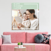Trendy Family Foto | Grünes Glück gesegnete Ostern Leinwanddruck (Insitu (Wohnzimmer))