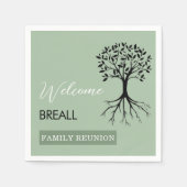 Trendy Family tree Family Wiedersehen Serviette (Vorderseite)