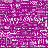 Trendy Farben Weihnachtsschrift himmlisch heftig D Fleecedecke