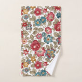 Trendy farbenfroh-brauner Hintergrund Badhandtuch Set (Handtuch)