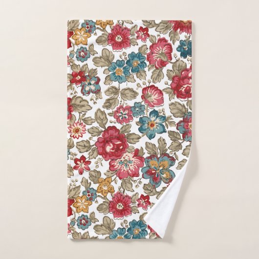 Trendy farbenfroh-brauner Hintergrund Badhandtuch Set (Handtuch)