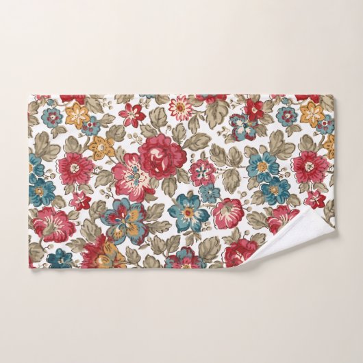 Trendy farbenfroh-brauner Hintergrund Badhandtuch Set (Handtuch)