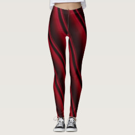 Trendy farbenfroh rot und schwarz paint Swirling L Leggings