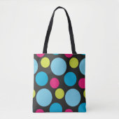Trendy farbenfrohe Punkte Modernes Muster Pink Blu Tasche (Vorderseite)