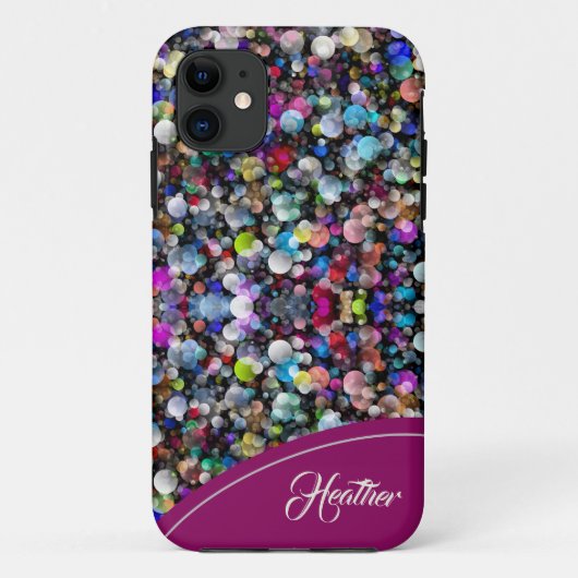 Trendy farbige bokeh iPhone Case (Rückseite)
