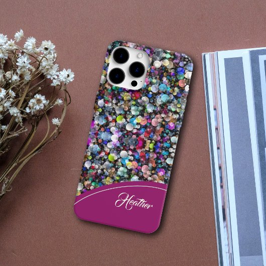 Trendy farbige bokeh iPhone Case