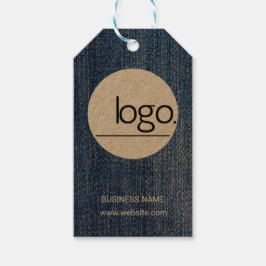 TRENDY FASHION DEMIN BLUE NATURAL Business LOGO Geschenkanhänger