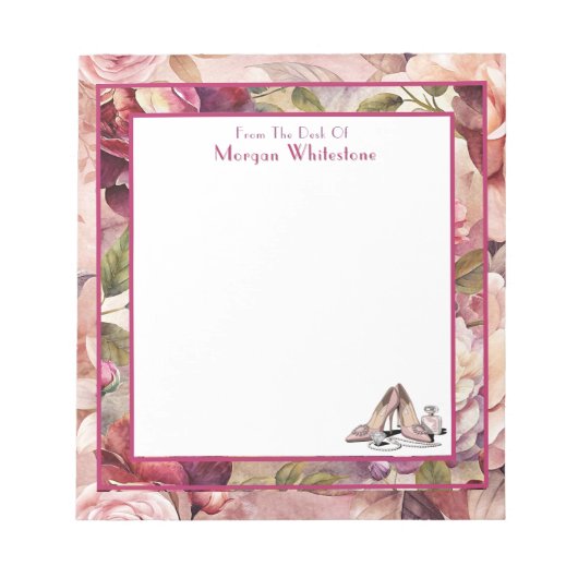 Trendy Fashion Designer Stiletto Heelses Custom Notizblock (Vorderseite)