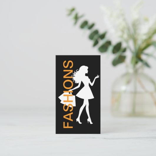 Trendy Fashion Influencer Business Cards Visitenkarte (Stehend Vorderseite)
